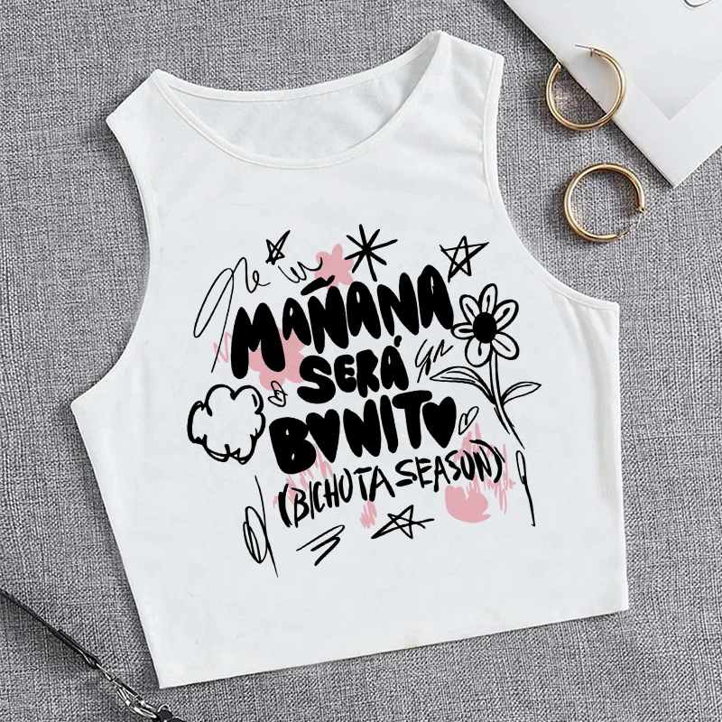 Fashion Tank Top Crop Top Manana Sera Bonito Bichota Karol G T Shirt Women Graphic T Shirts Trendy Clothing Grunge Tee Cropped