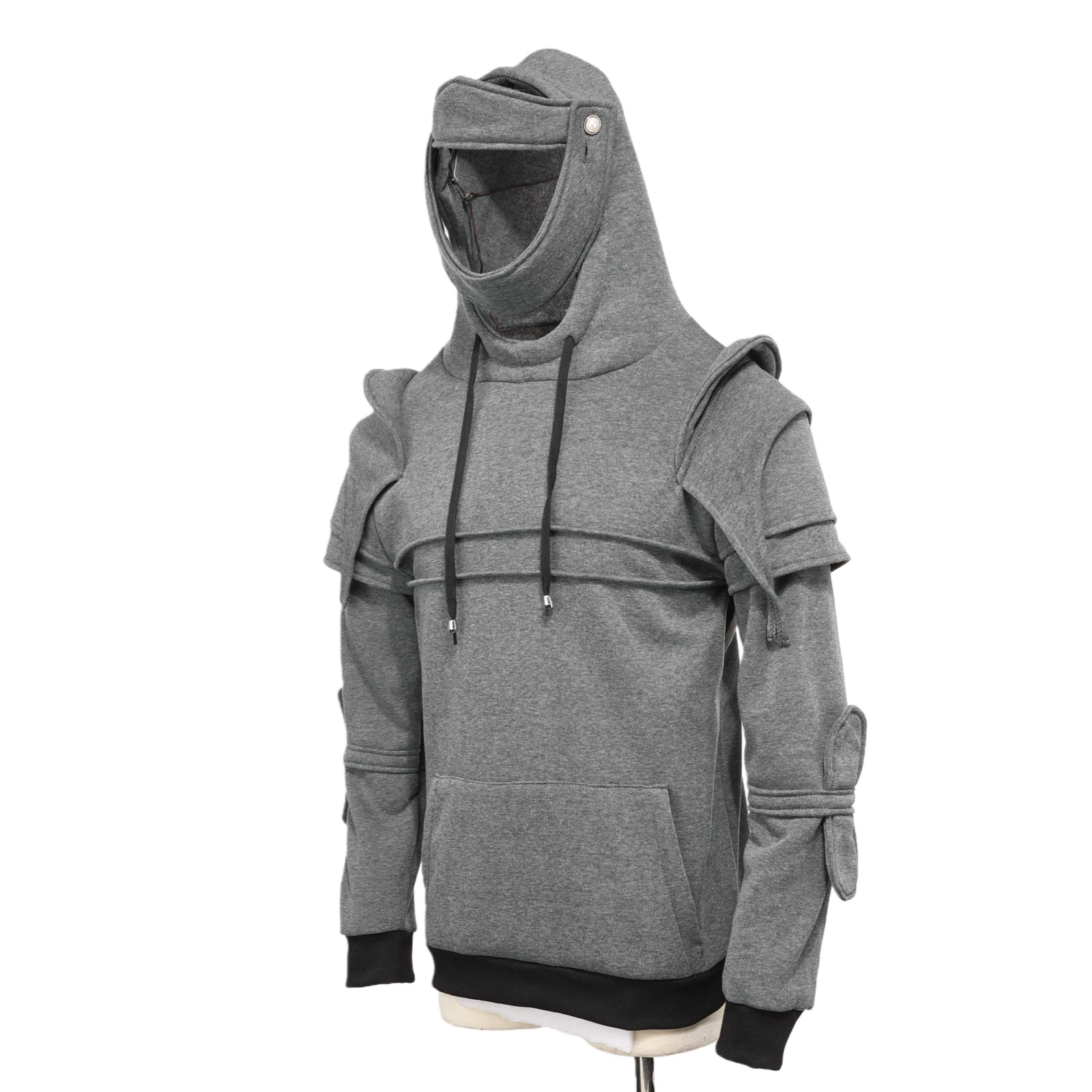 

The Middle Ages Knight Paladin Heavy Infantry Costume Coat Top Plate Armor with Helmet Outfit