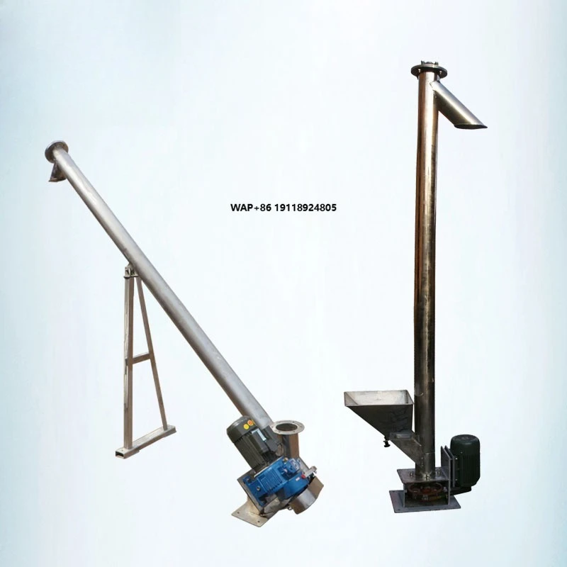 Transportador Elevador de Tornillo Vertical Eléctrico de Acero Inoxidable para Maíz/Trigo/Arroz/Granos/Cereales/Harina