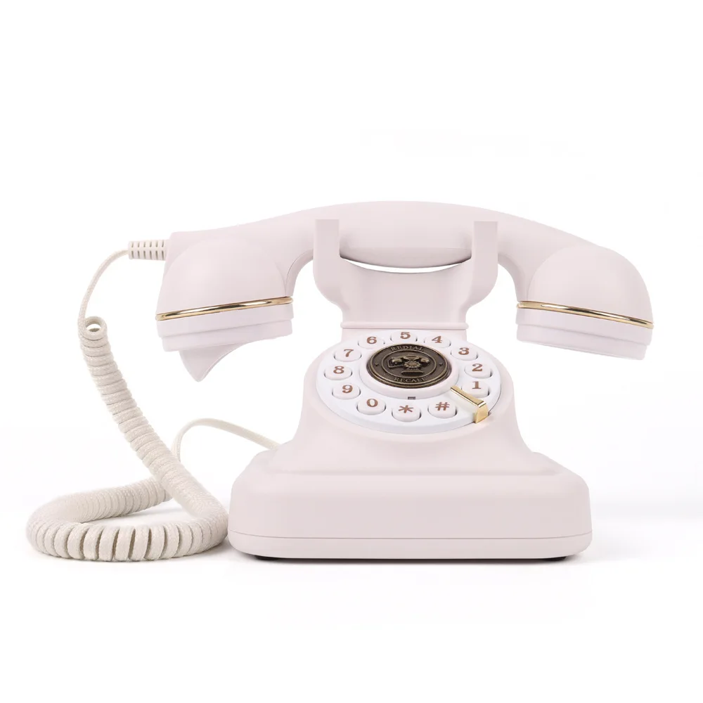 Old Fashioned Retro Telefone, Gravação Telefone para Bênçãos de Casamento, White Voice Recorder, Novo, 2024