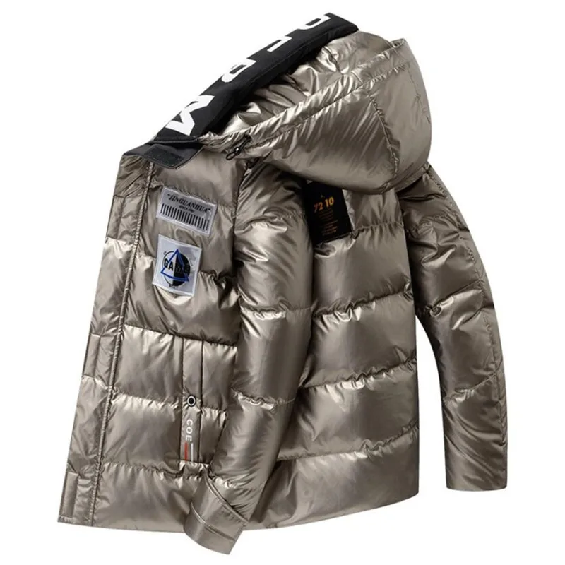 Зимняя хлопковая мужская куртка с капюшоном, новинка 2023, корейская версия, модная теплая повседневная верхняя одежда для молодежи с капюшоном