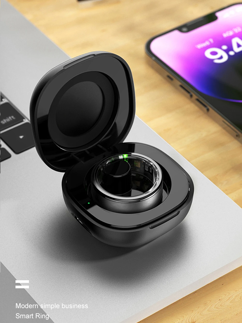 Anello intelligente per uomo donna, monitoraggio della salute del sonno della frequenza cardiaca, impermeabile IP68 e 5 ATM, modalità multi-sport, batteria a lunga durata