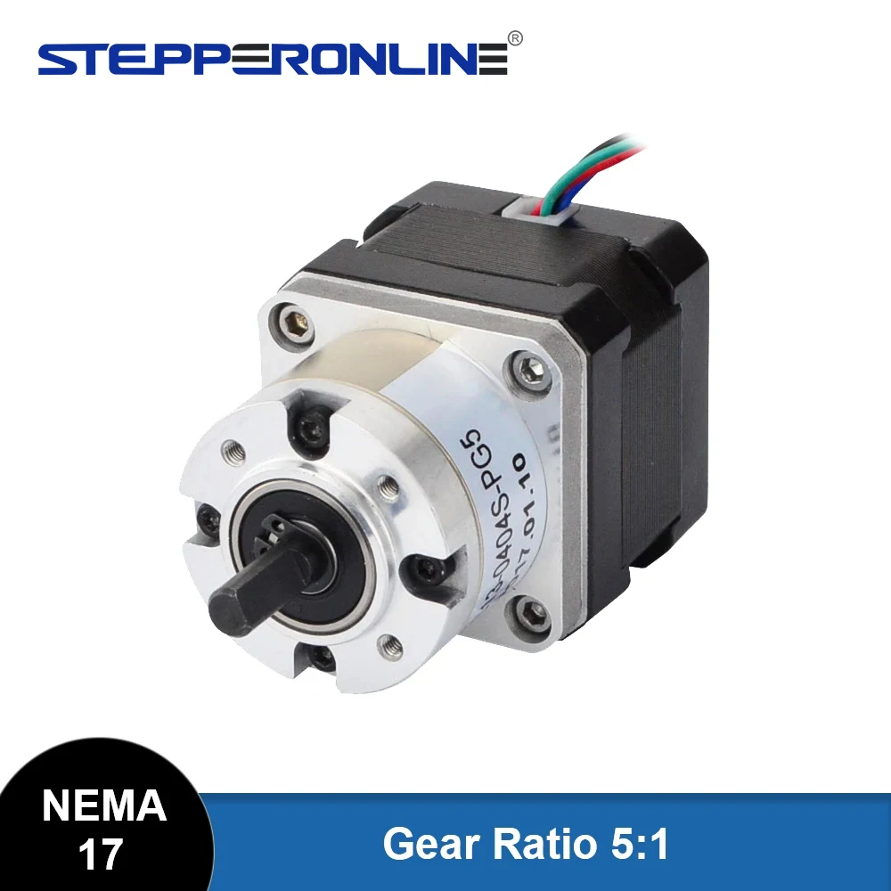 5:1 Planetary Gearbox Stepper Motor Nema 17 Gear Stepper Motor 0.4A for DIY CNC Robot 3D Printer 17HS13-0404S-PG5