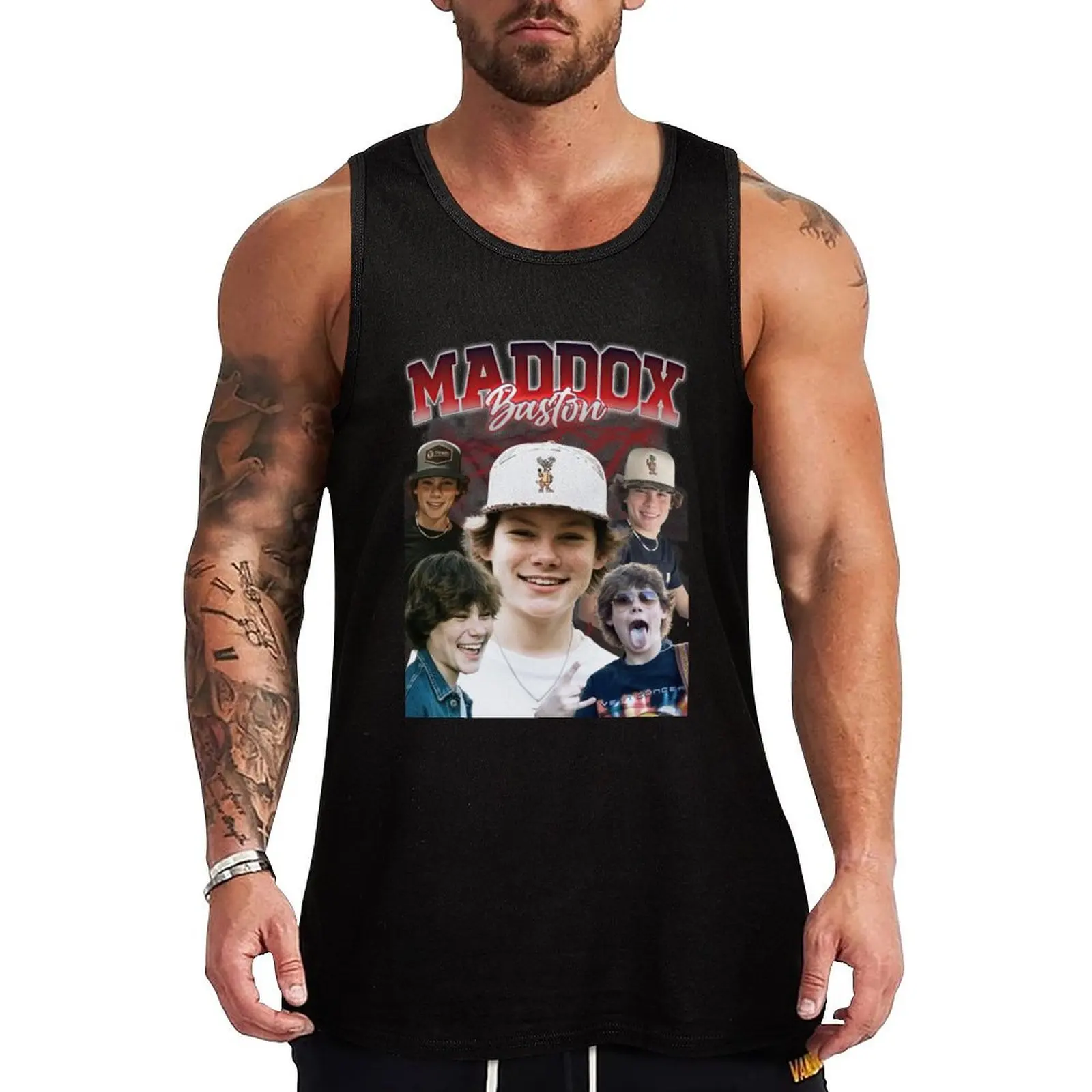 Maddox Baston Retro Style Tank Top Sportswear for men sports t-shirts for men