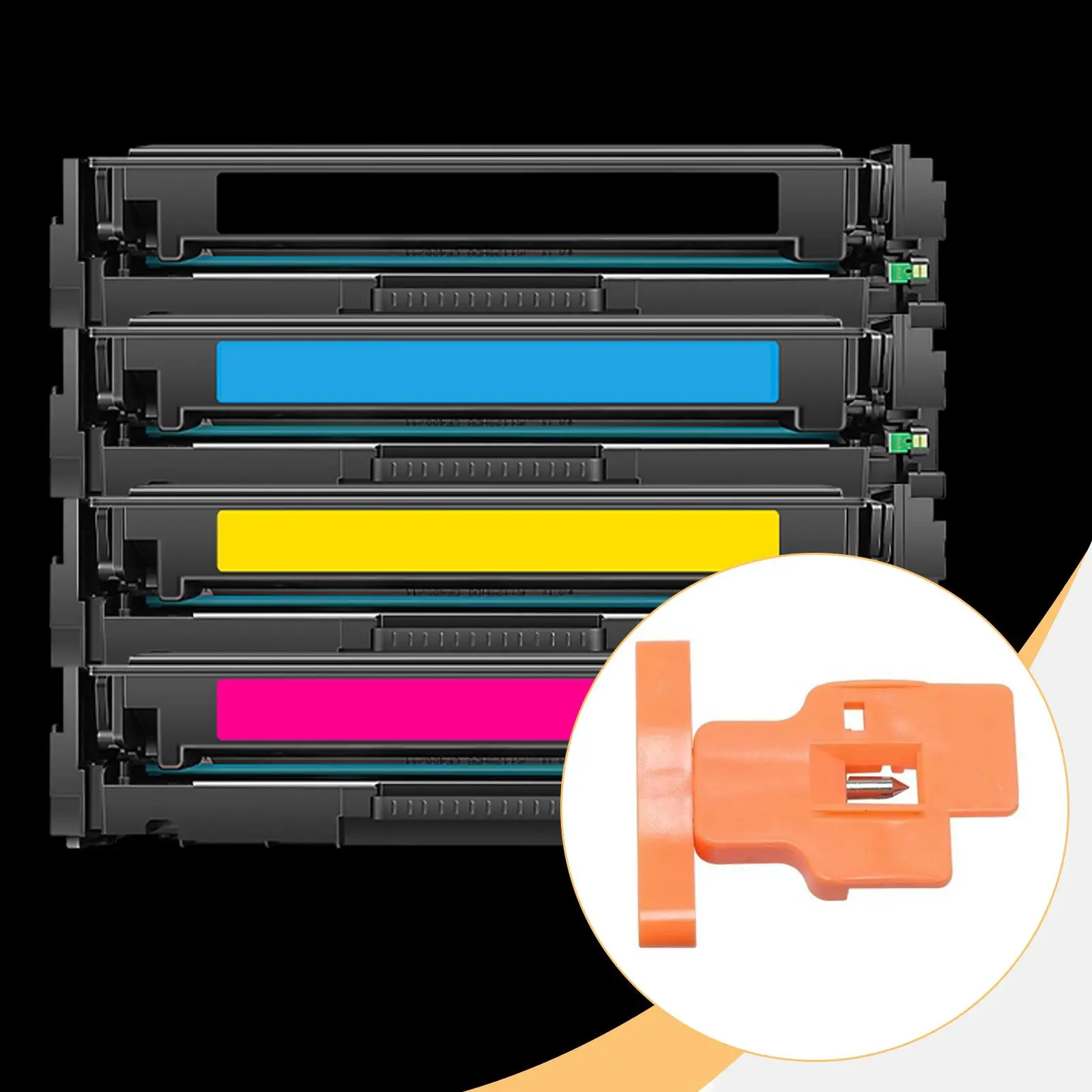 أداة إزالة رقاقة الحبر أداة إعادة تدوير رقاقة برتقالية احترافية لسلسلة 414A 415A 416A ، عملية صيانة مبسطة