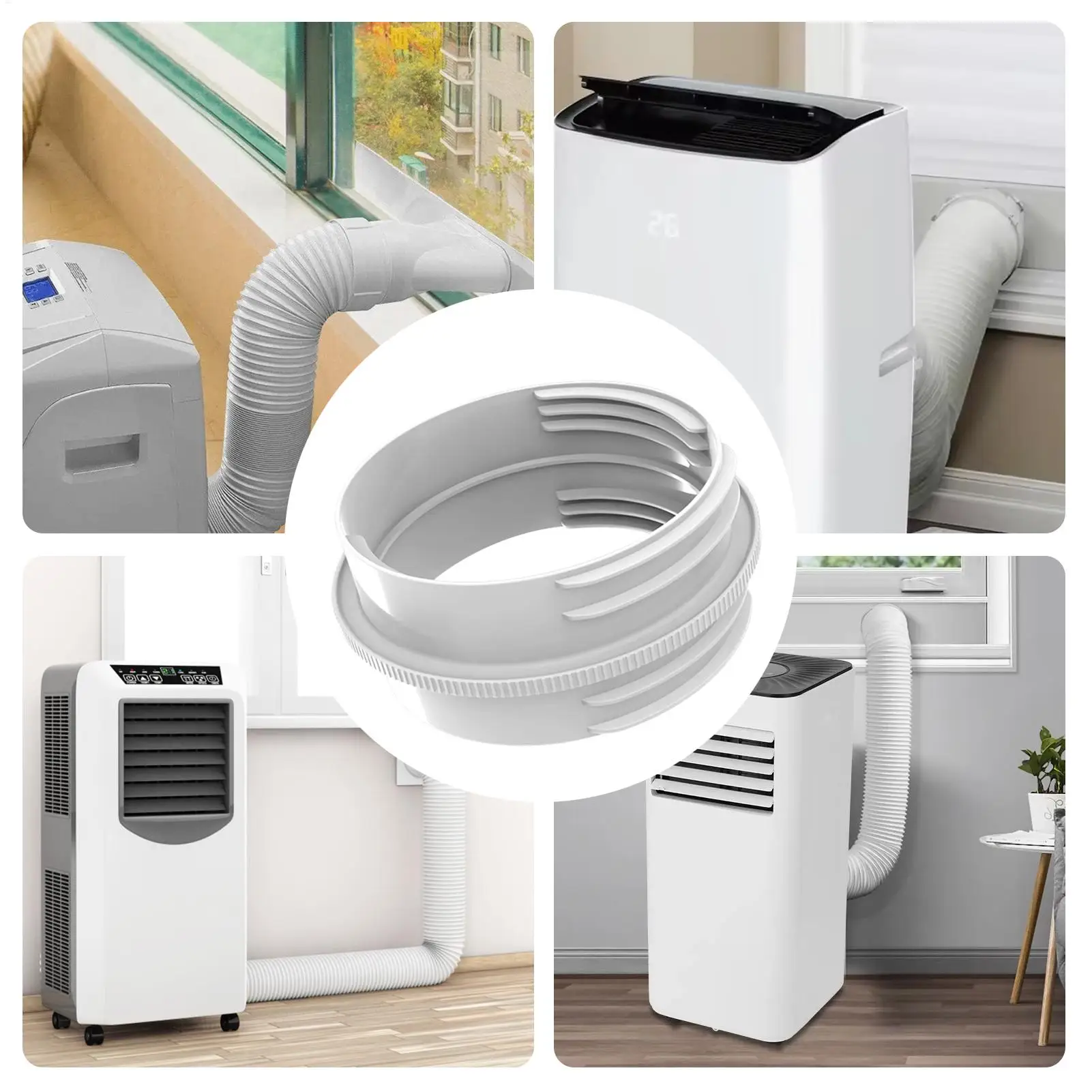 محول خرطوم مكيف الهواء، مقرنة تيار متردد محمولة، مخفض خرطوم عالمي، شاشة تصريف تكييف فتحة التهوية للمنزل #6