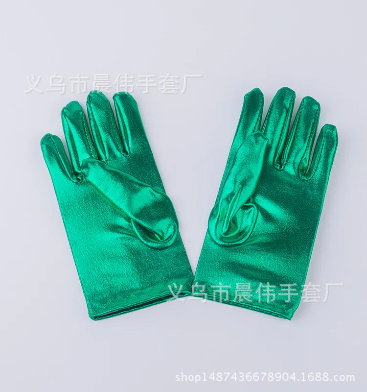 Gloves Kids Shiny Patent Leather Stage Performance Costume Prop Kids Day Party Decoration Lightweight Comfortable