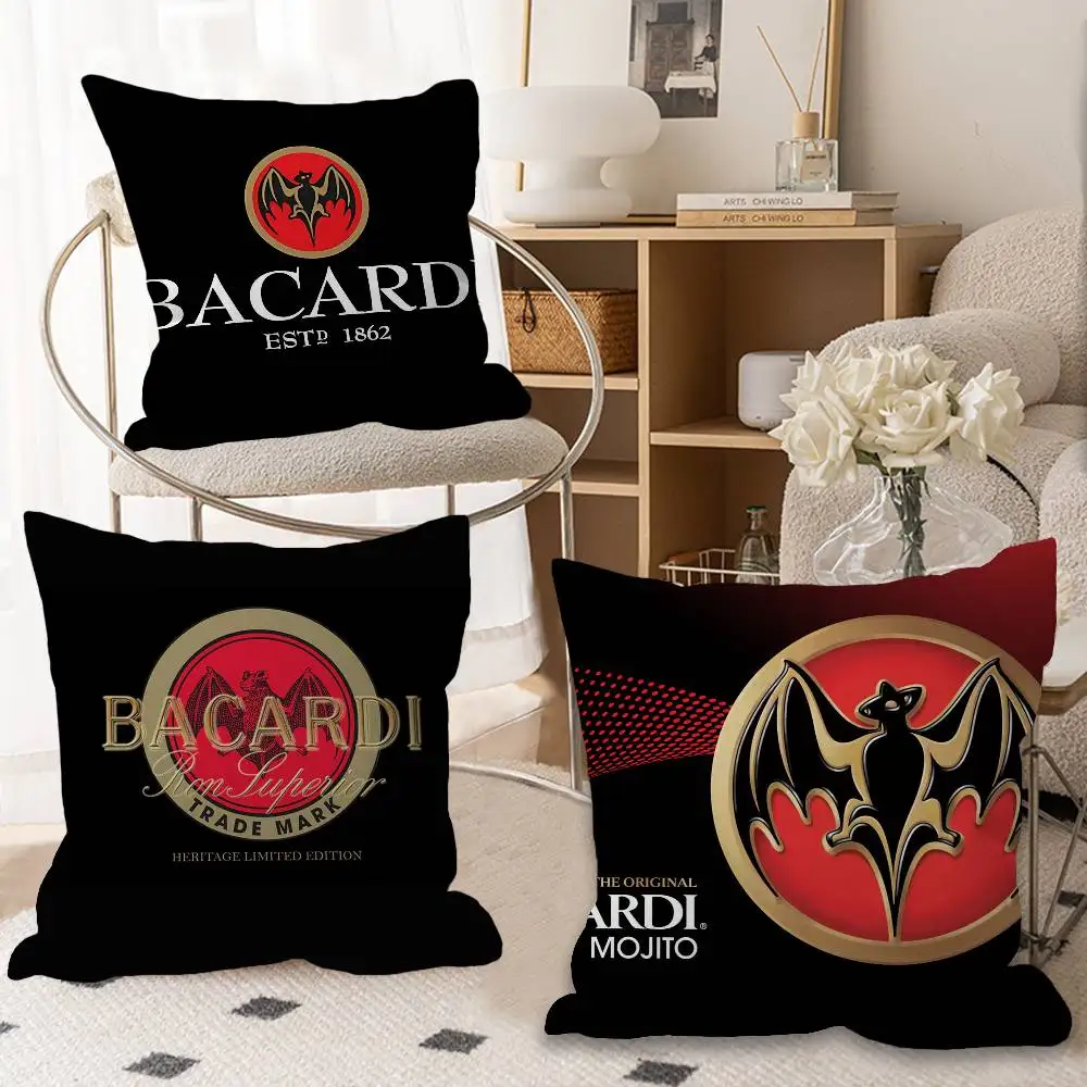 B-Bacardi Rum Vampire Bat Cushion Cover Inches Farmhouse Decor Home Throw Pillow Covers for Couch Decorations