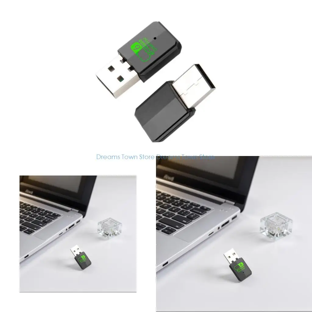 

HX6A WiFi 6 AX600 USB-адаптер Bluetooth-совместимый 2,4 ГГц и 5 ГГц двухдиапазонный беспроводной сетевой приемник для ПК