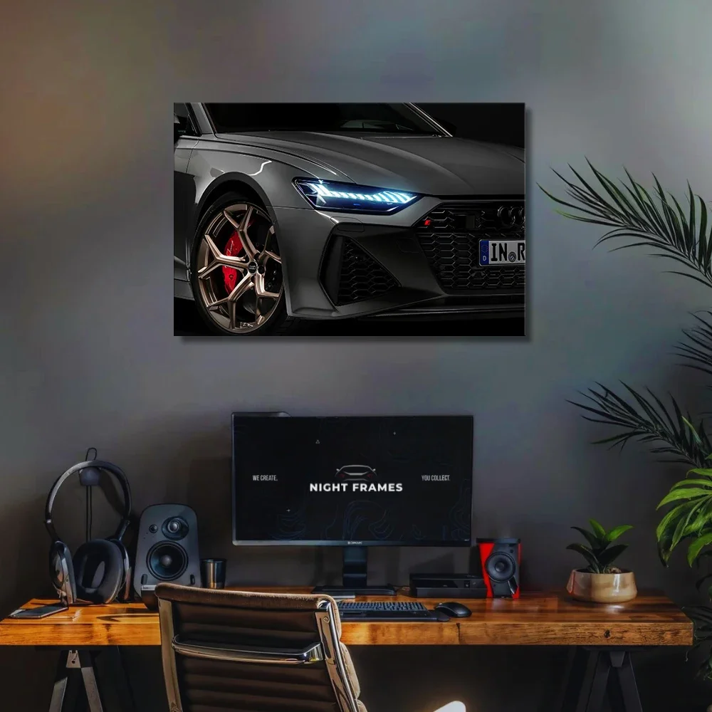 طباعة قماش الضوء الخلفي للسيارة، فن جداري حديث للسيارات، ديكور لوحة رائع تحت عنوان السيارة