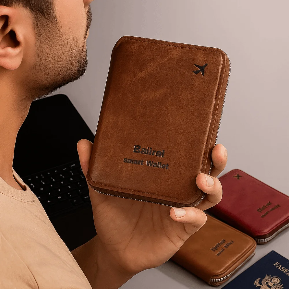 

Multi-functional Travel Passport Wallet PU Leather Zipper Passport Bag Large Capacity Waterproof Credit ID Card Holder Storage