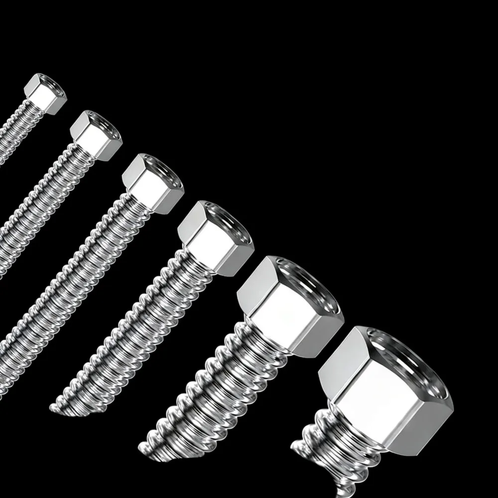 304 Stainless Steel Corrugated Pipe Flexible Metal Hose Plumbing Tube High Pressure Resistant Connector Water Line System