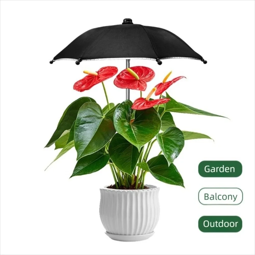 Windproof Patio Plant Umbrella Sun Protection UV Protection Garden Shade Cover Silver Shade Mini Plant Umbrellas Plant