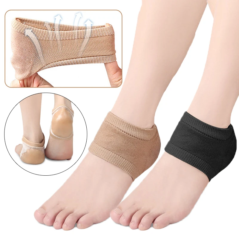 

Silicone Feet Care Pad Heel Protector Sleeve for Relief Plantar Fasciitis Anti Crack Moisturizing Foot Protection Half-yard Sock