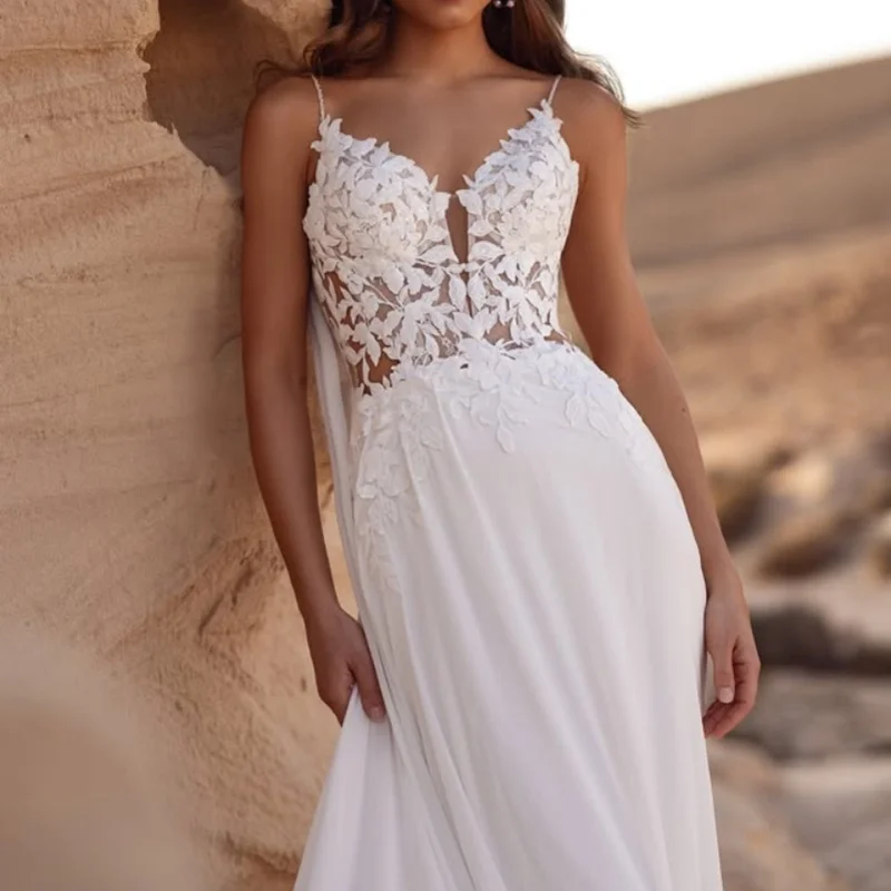 

Satin White Appliques Wedding Dresses off-shoulder A skirt flower decal Gowns Made wedding dress Customized