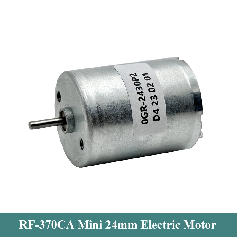 

RF-370CA Mini 24mm Electric Motor DC 3V-12V 4500RPM Low Current Precious Metal Brush Micro Round Spindle Motor DIY Air Pump Toy