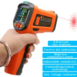 PEAKMETER PM6530D Infrared Thermometer Handheld Electronic Temperature Gun Industrial Temperature Meter Oil Temperature Testing