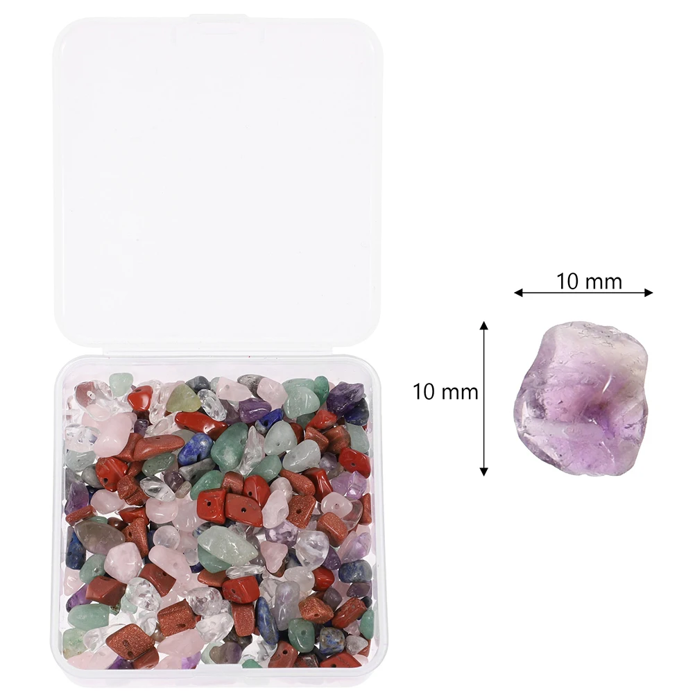 

2 set 2 Sets Irregular Gravel Natural Stone Multi-Color Loose Beads For Diy Jewelry Making Decorative Beads Water Tank Gravel