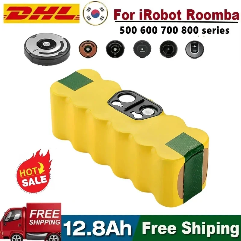 

12800mAh Battery 14.4V Rechargeable Battery For iRobot Roomba 500 600 700 800 900 595 620 650 780 890 For iRobot Roomba