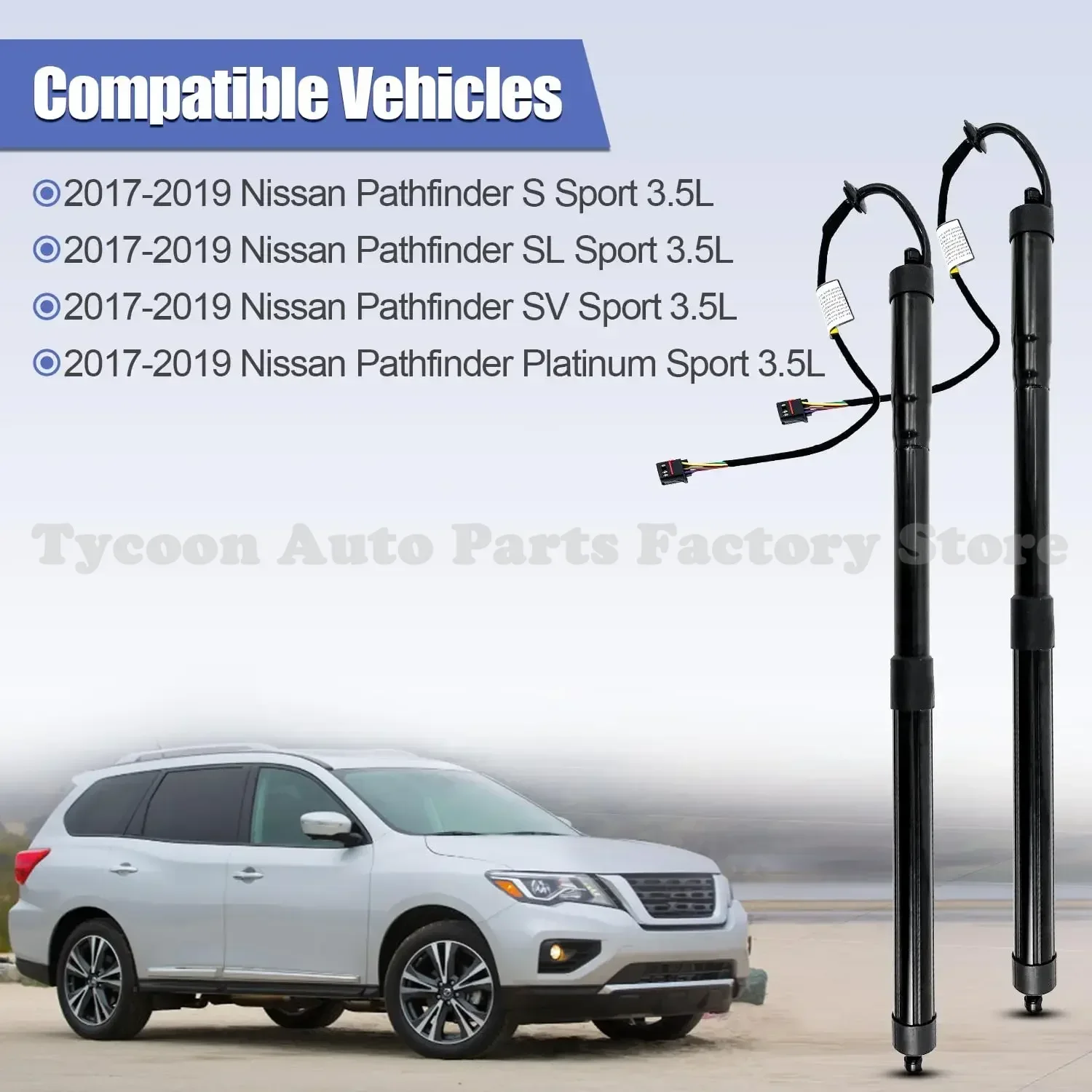 

1PCS For 2017-2019 Nissan Pathfinder 90560-9PJ0A 90561-9PJ0A Rear Right / Left Liftgate Tailgate Hatch Trunk-Lift Support Strut