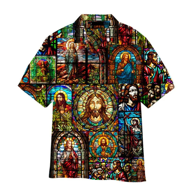 God Loves The World Jesus Love Me Hawaiian Shirts Mens Womens Fashion Cool Beach Shirts Summer Cool Floral Shirt Tops Clothes