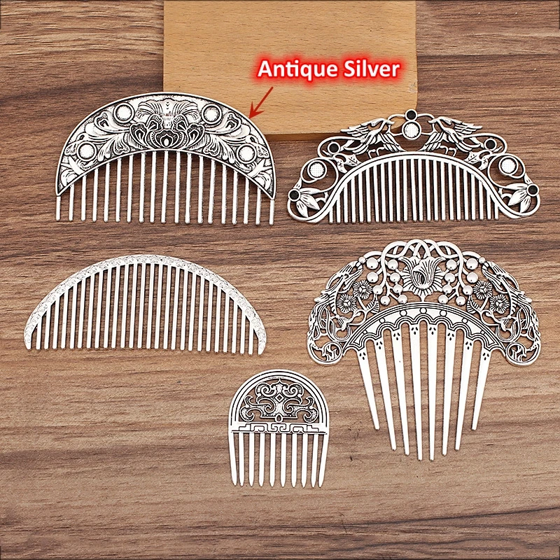 BoYuTe Alloy Hair Comb Base Handmade Materials Diy Hair Jewelry Accessories and Components Wholesale