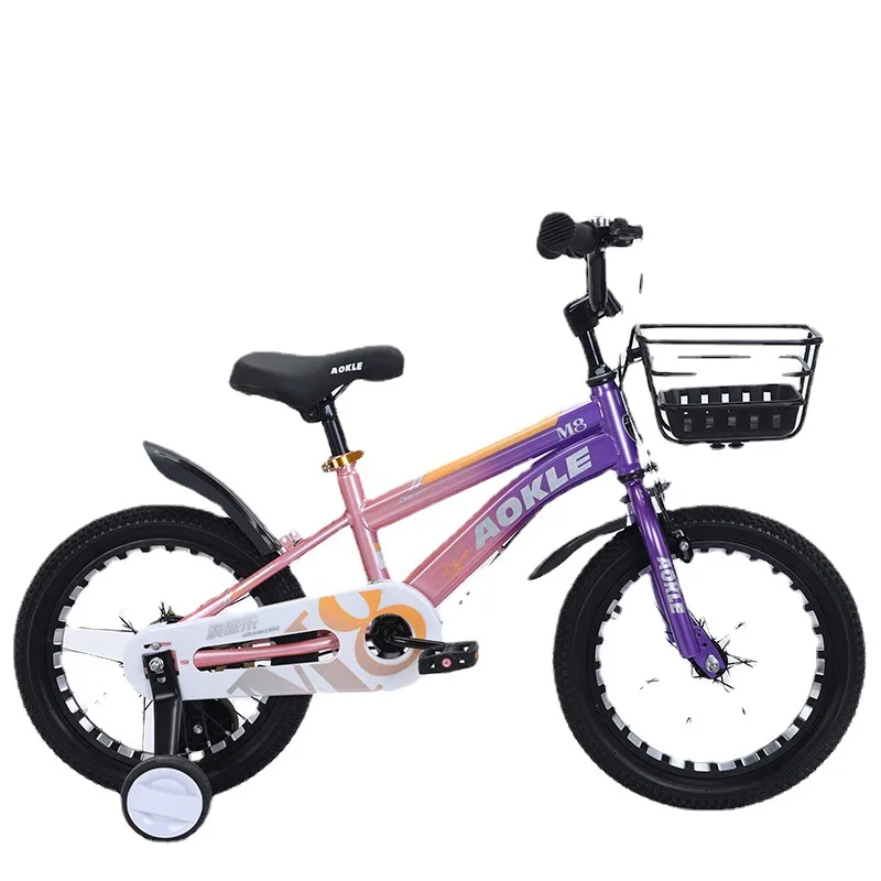 AliExpress OLOIU Children's Gradient Bicycles Available for Boys and Girls Auxiliary Wheels Bike Available for Aged 5-14 14-20 Inch DropShipping