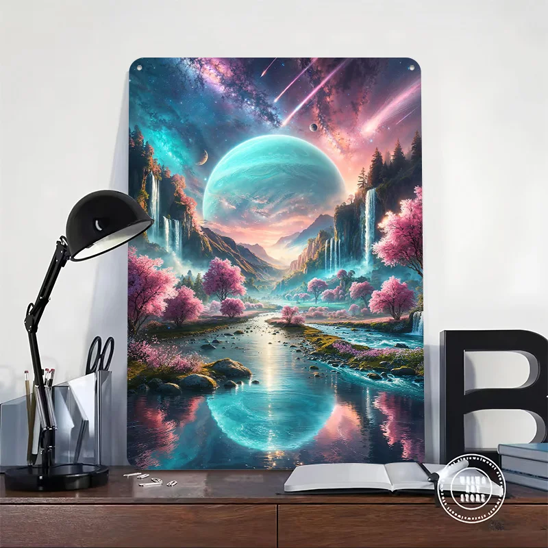 Cosmic Dreams Metal Poster Perfect Gift for Fans Lovers Customized Wall Art Metal Sign for Living Room Decoration Man Wand Deko