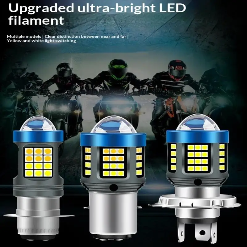 1/2Pcs 120W H4 LED Light For Motorcycle 360° Super Bright Mini Driving Light H4 H6 T19 P15D Headlight