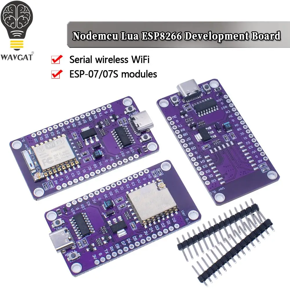 1 sztuk Type-c USB Nodemcu Lua ESP8266 płytka rozwojowa szeregowy bezprzewodowy moduł WiFi CH340 ESP-07/07S dla Arduino