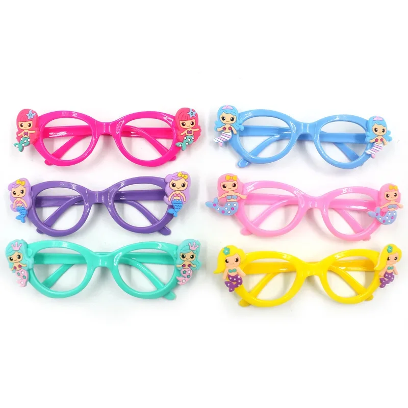 

Mermaid Theme Parti Glasses Frame Kids Under The Sea Birthday Party Decor Princess Girl Birthday Party Children Plastic Gift Fav