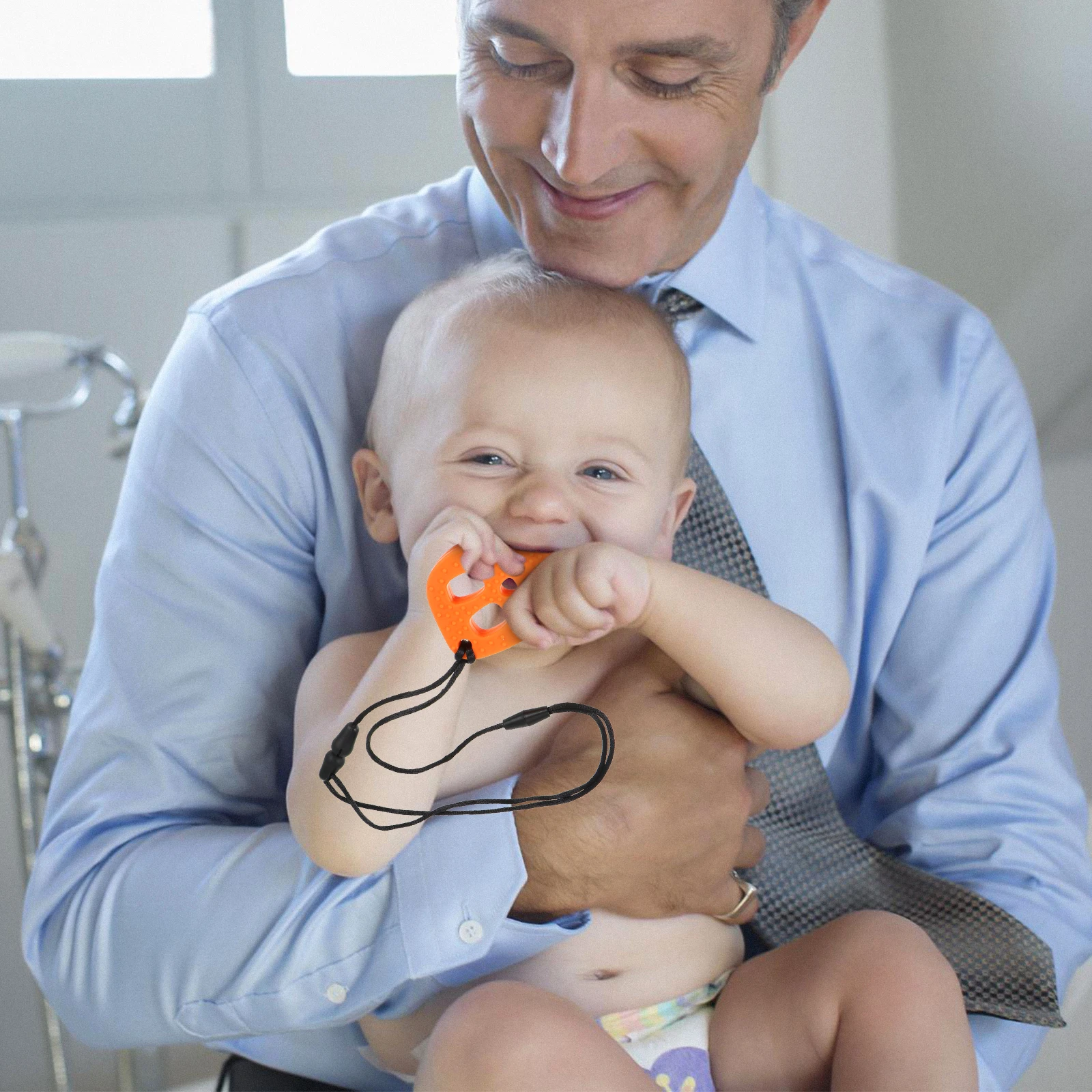 スカルおしゃぶり噛むネックレスおもちゃ赤ちゃん咀嚼子供シリコーンシリカゲル感覚赤ちゃん