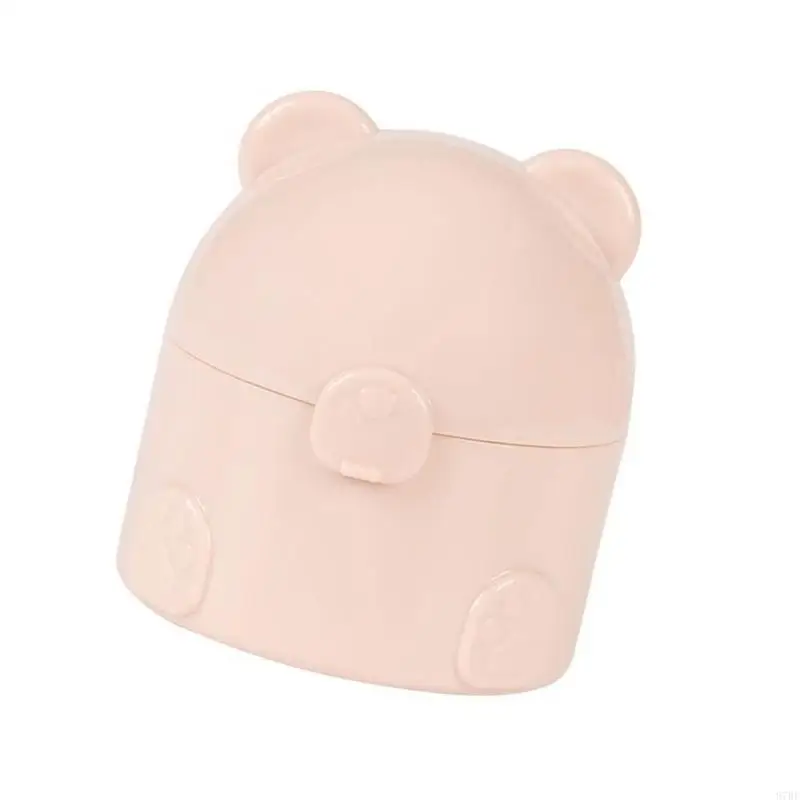 97BE Baby Dusting Powder Case ที่มีการปิดสแน็ปสแน็ปพลาสติกที่เป็นมิตรกับพลาสติกอ่อนนุ่มเหมาะสำหรับการป้องกันผิวที่ละเอียดอ่อน