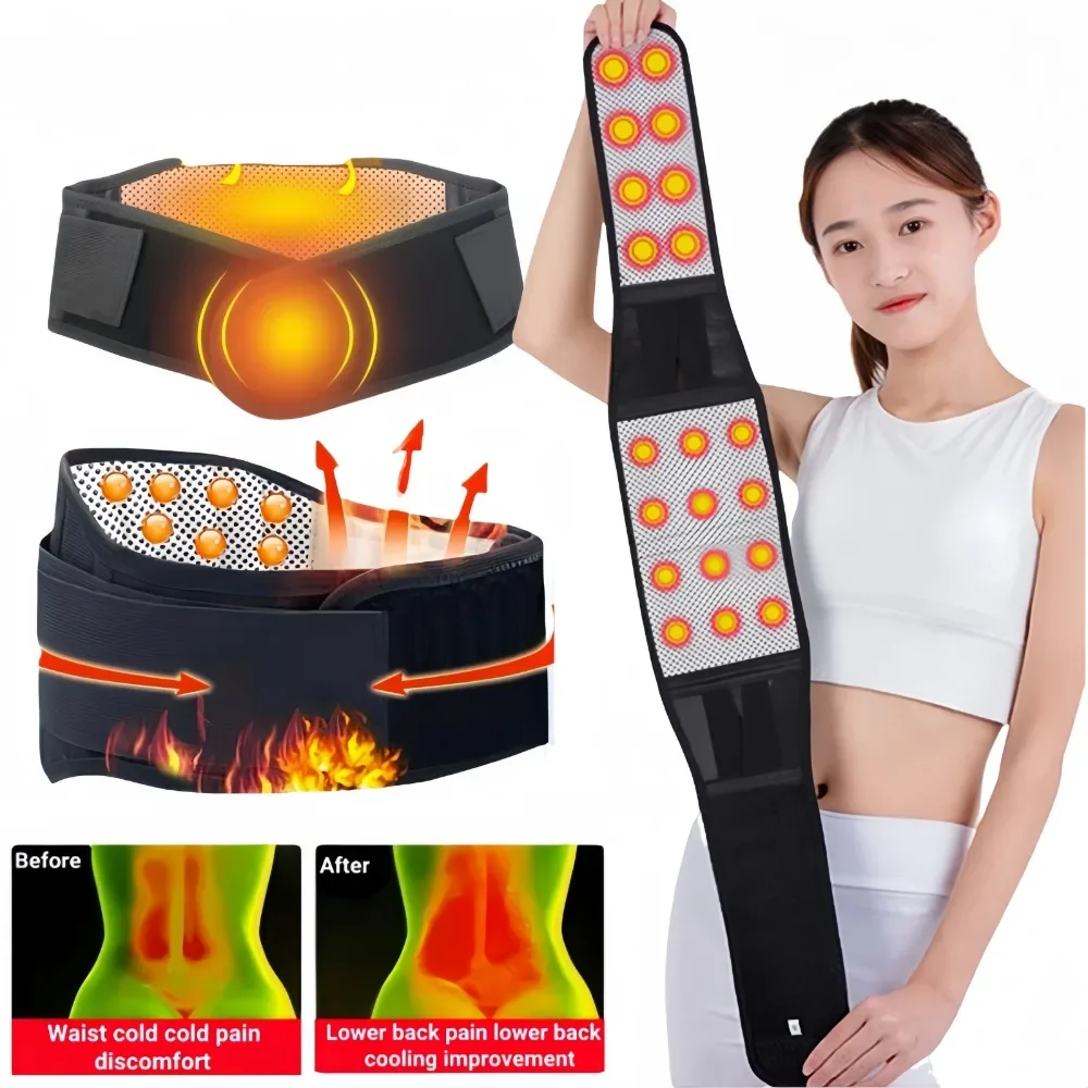 

Adjustable Waist Tourmaline Self Heating Magnetic Therapy Back Waist Support Belt Lumbar Brace Massage Band Health Care medical