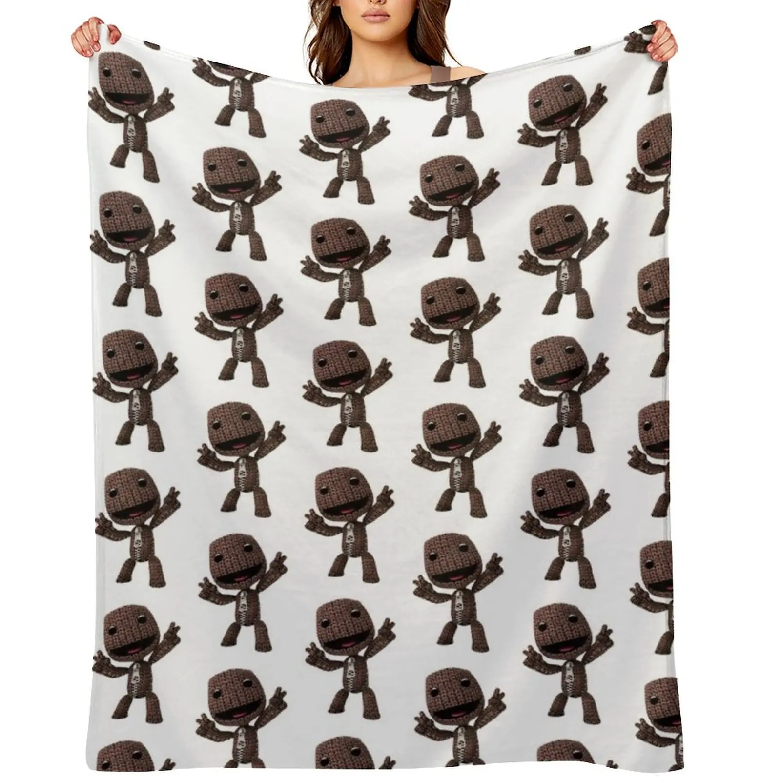 LBP Sackboy Throw Blanket Giant Sofa valentine gift ideas Baby Thermals For Travel Blankets