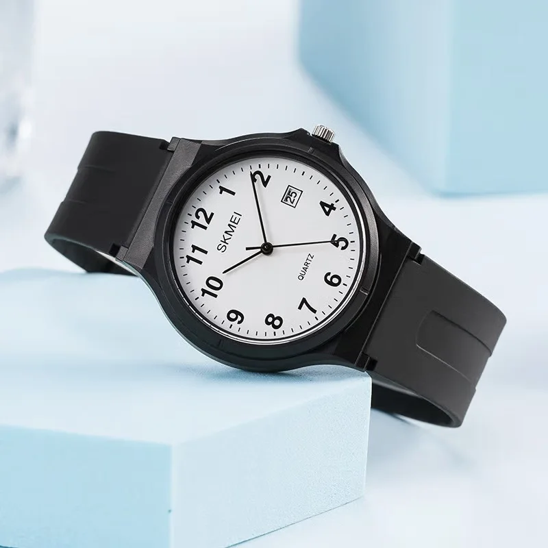 

SKMEI Youth Vitality 5Bar Водонепроницаемые наручные часы Модный дизайн Механизм Кварцевые часы для мужчин Женщин Студенческие простые спортивные часы