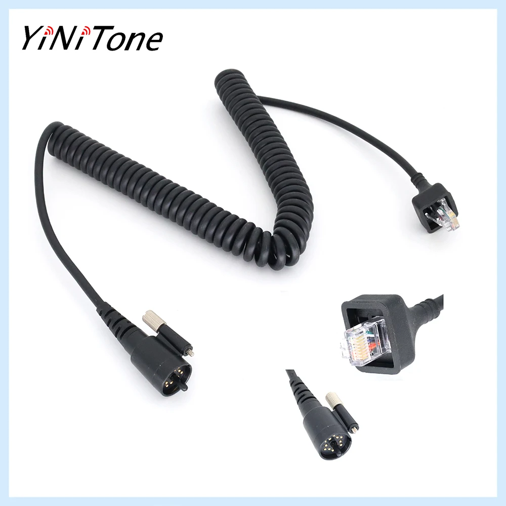 Repair DIY Accessories Handheld Radio Speaker Mic PU Cable For KENWOOD KMC-27 TK-5710 TK-5810