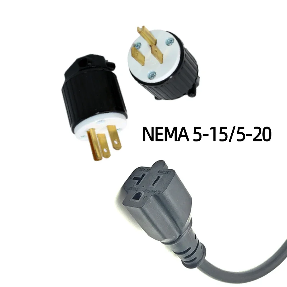 220V J1772 Type1 Socket To NEMA 5-15/5-20 EV Charger Adapter With 0.3M Cable for E-Bike/Scooter/One wheel