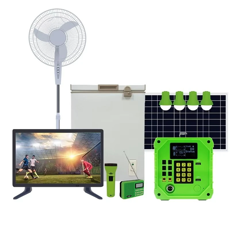China 12v 80w 100w 150w  Paygo Pay As You Go Complete SHS Solar Home System Off Grid Solar Power Appliances Kit