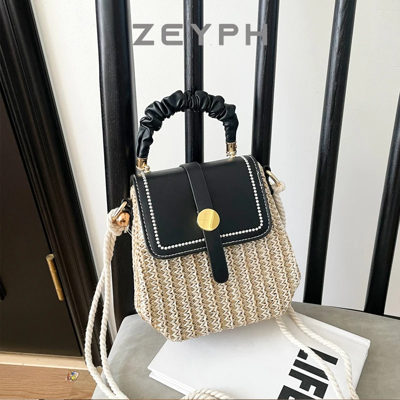 

Zeyph Summer Weave Women s Spring Summer Collection Small Beach Bag Shoulder Bag Crossbody Bag Panel