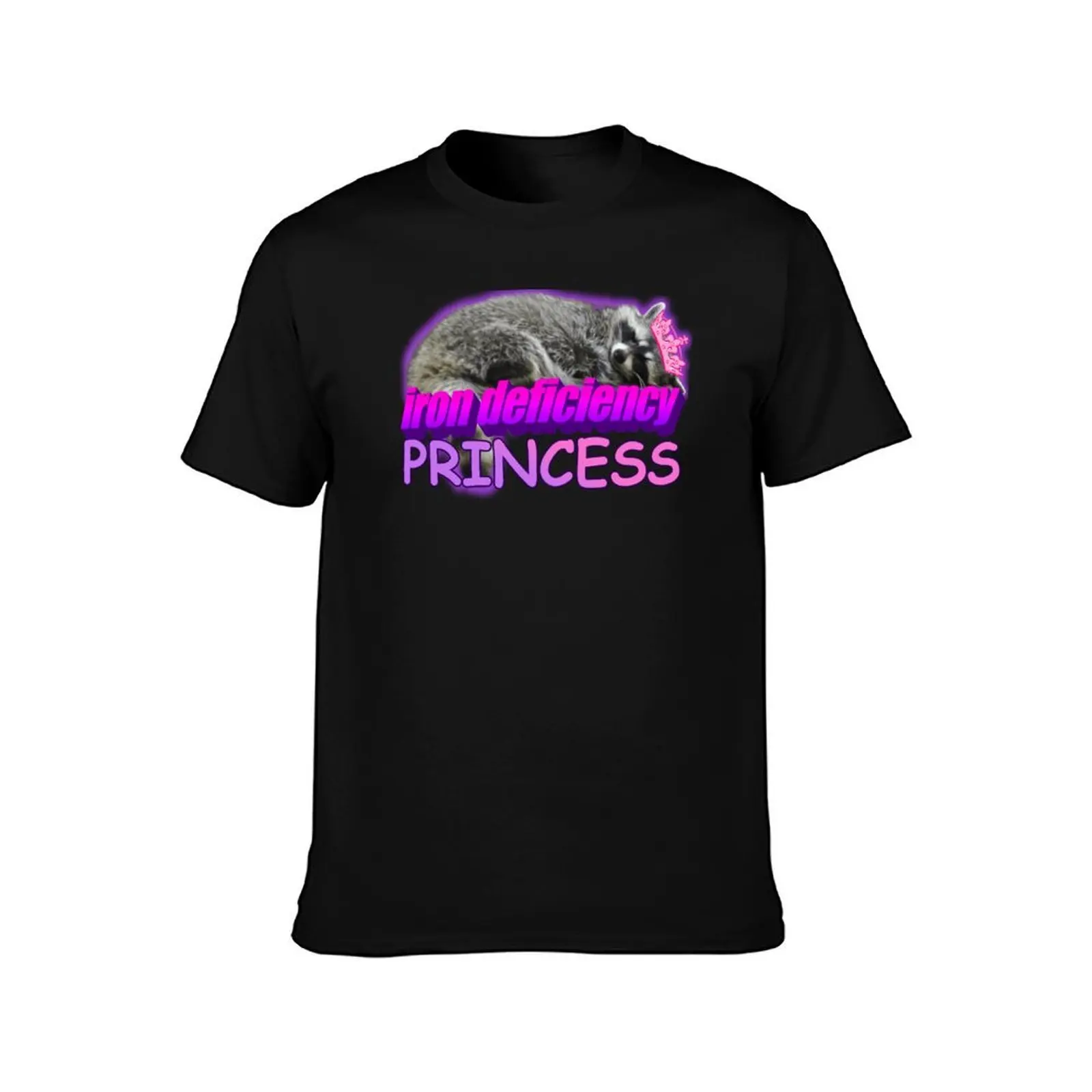 Iron Deficiency Princess Raccoon Meme T-Shirt Trend Art Print T-Shirt