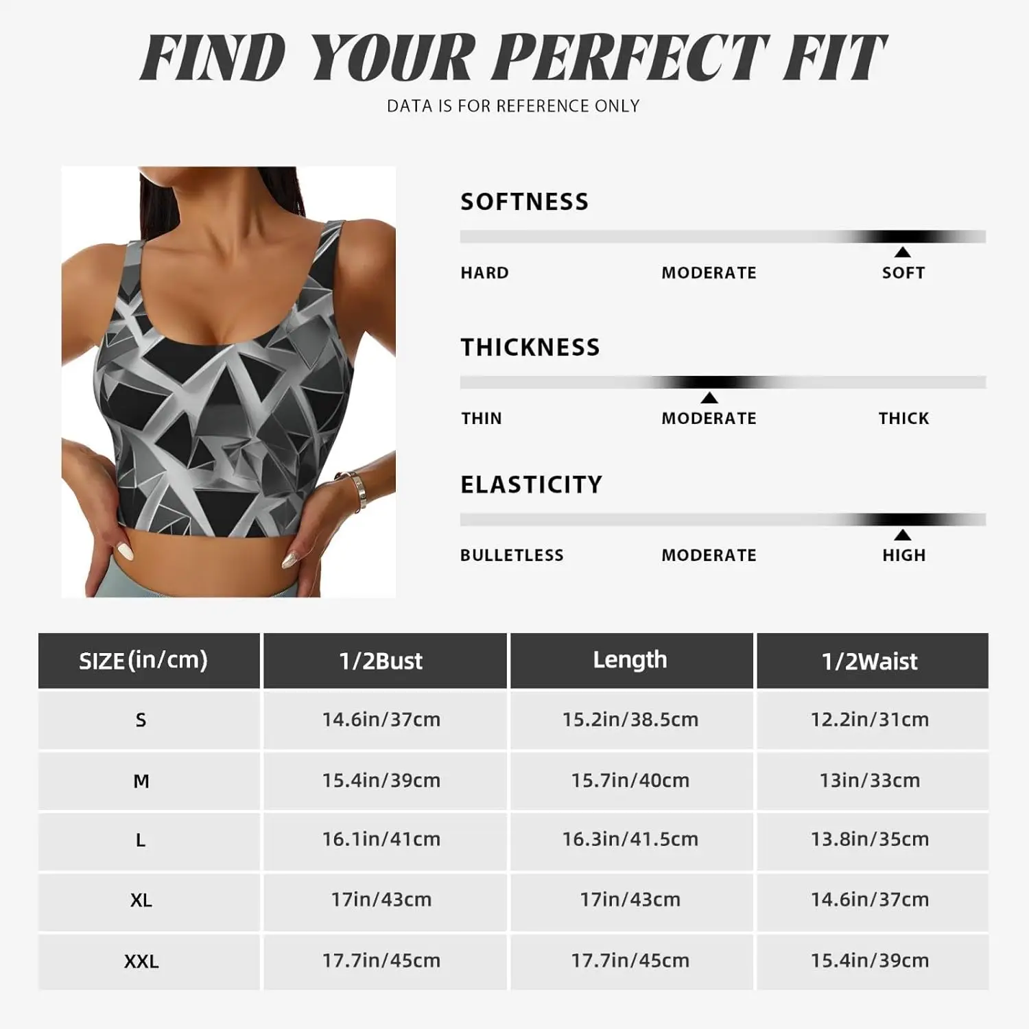 レディース シルバー 幾何学模様 プリント スポーツ タンク トップ、取り外し可能なパッド付き軽量ヨガ ベスト