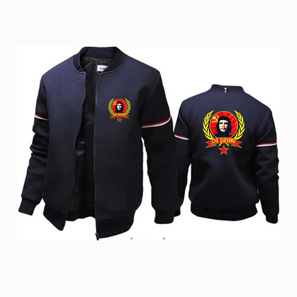 2025 Che Guevara Men Print New Rebel Cuban Guerrilla Revolution Flight Jackets Long Sleeves Zipper Hoodies Casual Harajuku Top