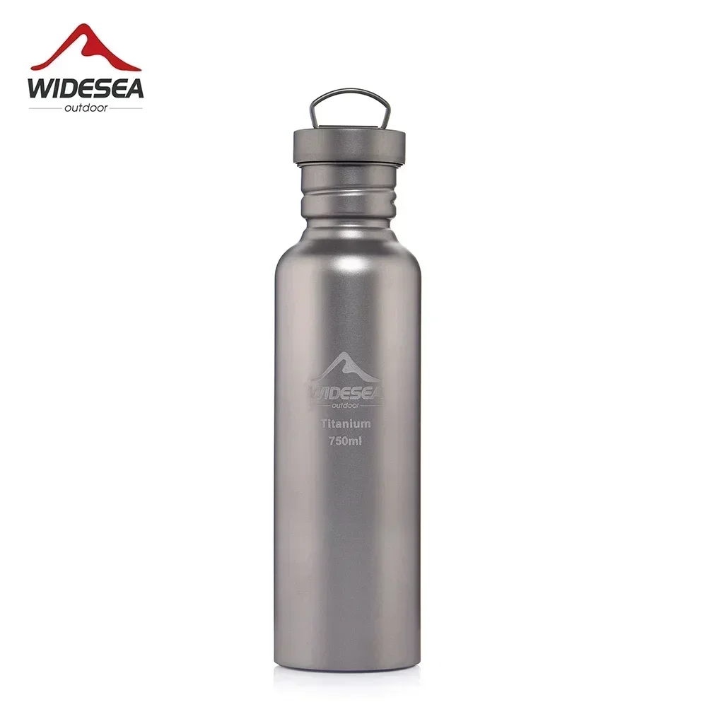 Widesea Camping Titanium Cup Water Bottle 750ml Sport Kettle Running Motivational Outdoor Ultralight  Hiking Drink Mug Cycling