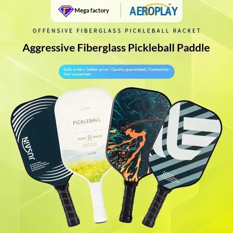 Nueva raqueta de pickleball de fibra de vidrio de paleta de Pickleball ofensiva