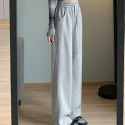 Long Spring Autumn Woman Trousers With Pockets Harajuku Casual All Medium Chic and Elegant Pants for Women Original 90s Classic