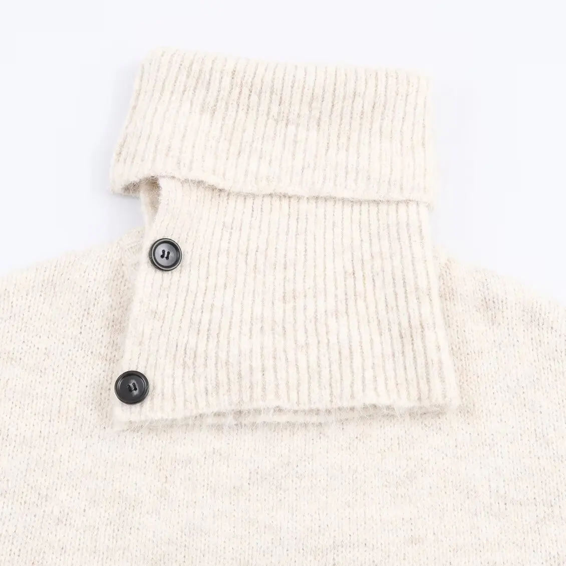 KASLEAD Neuer Faion-Schal für Damen, Ne Long Sve, lockerer Strickpullover, runder Ne-Pullover, Polyesterfaser, Wintersaison