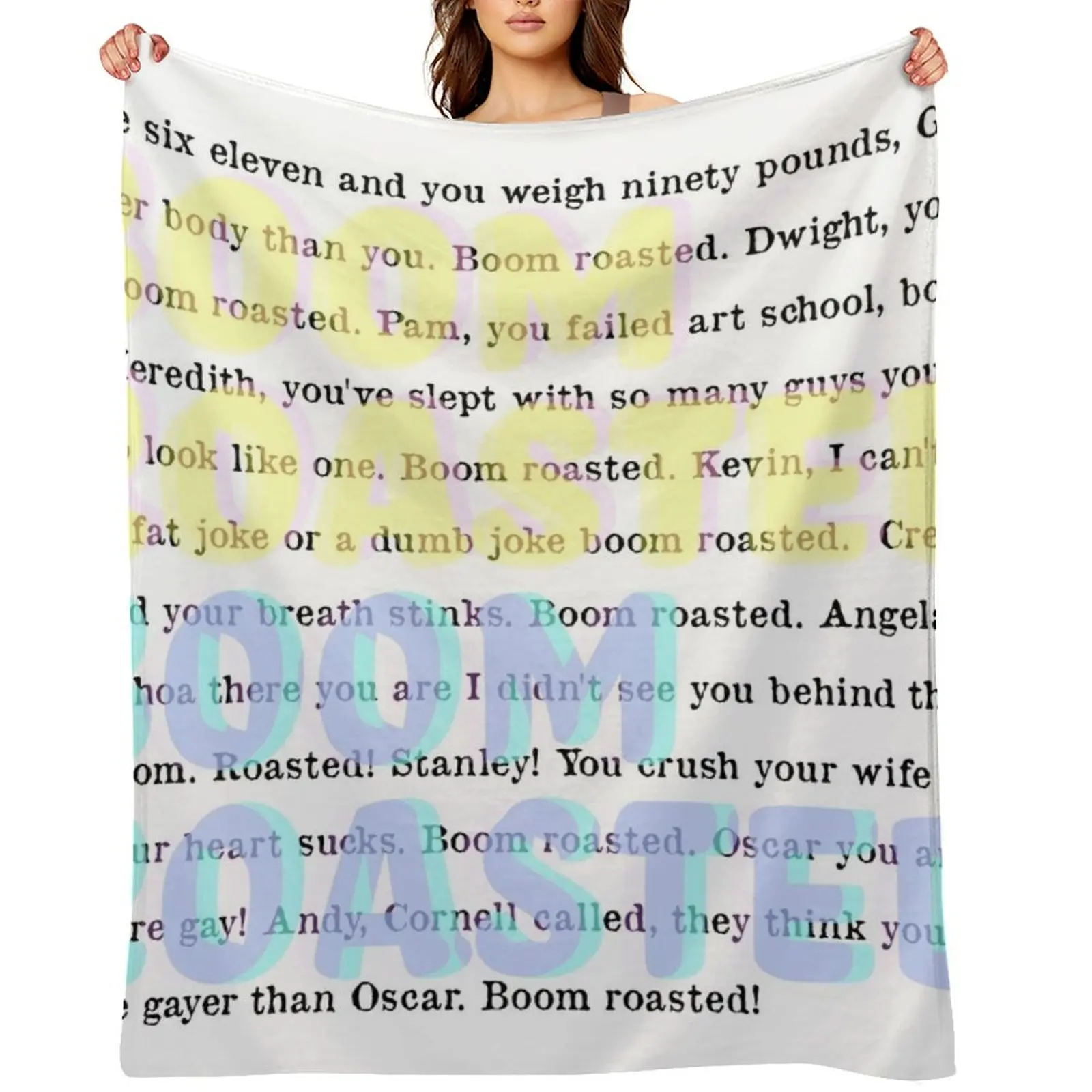 

boom roasted Throw Blanket Soft Plush Plaid Heavy sofa bed Camping Blankets