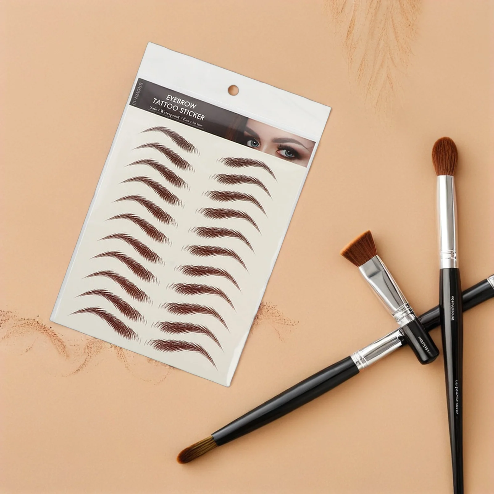 9 hojas de pegatinas artificiales para cejas, plantillas de transferencia de cejas 6d sin un pelo para cejas rápidas y realistas, tatuajes temporales para cejas