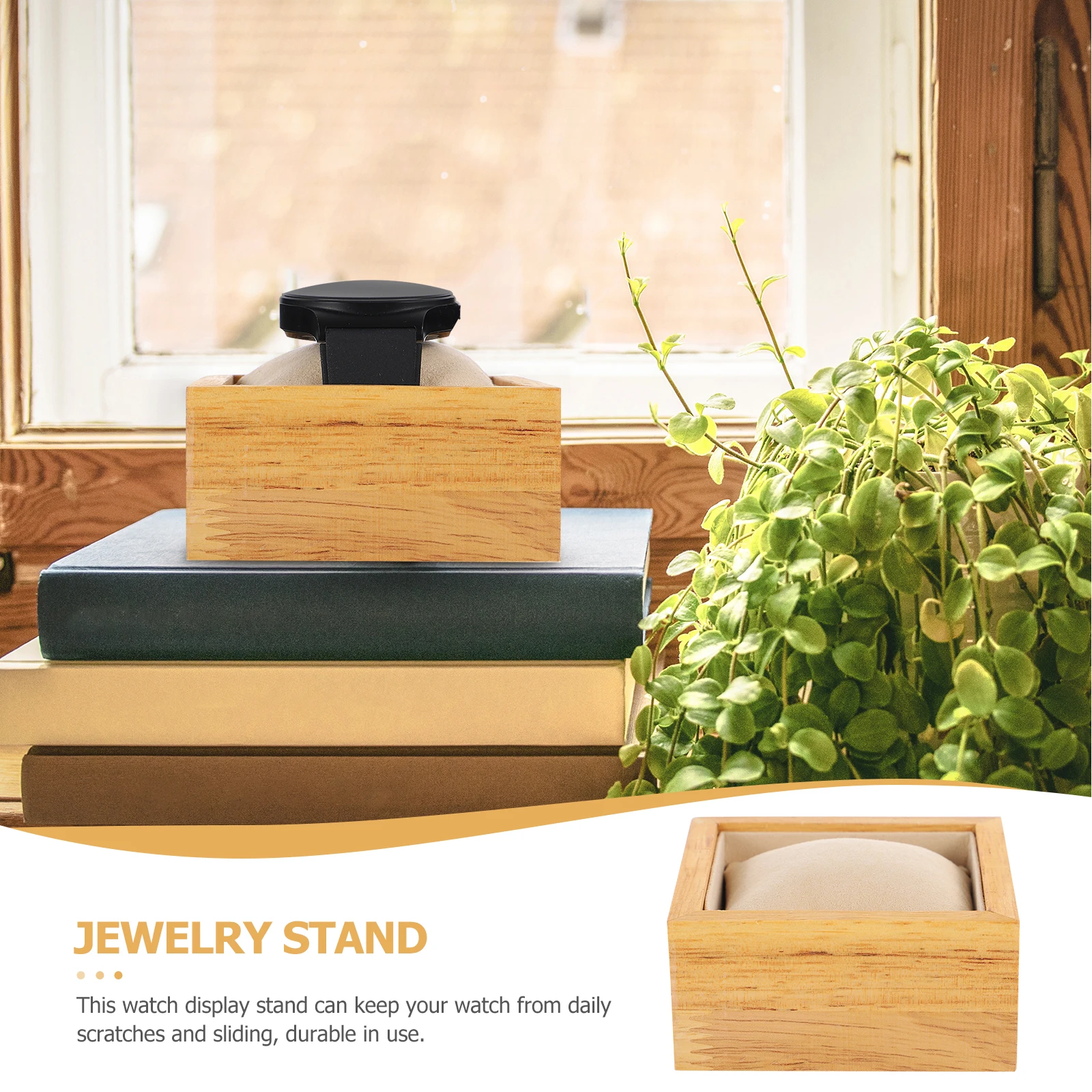 

Wooden Watch Display St Single Bracelet Storage Jewelry Holder Durable Material Long Use Scratch Resistant Showcase Prop With